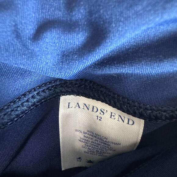 Lands End Tankini Swimsuit 12L/12 Navy Blue - Picture 6 of 6